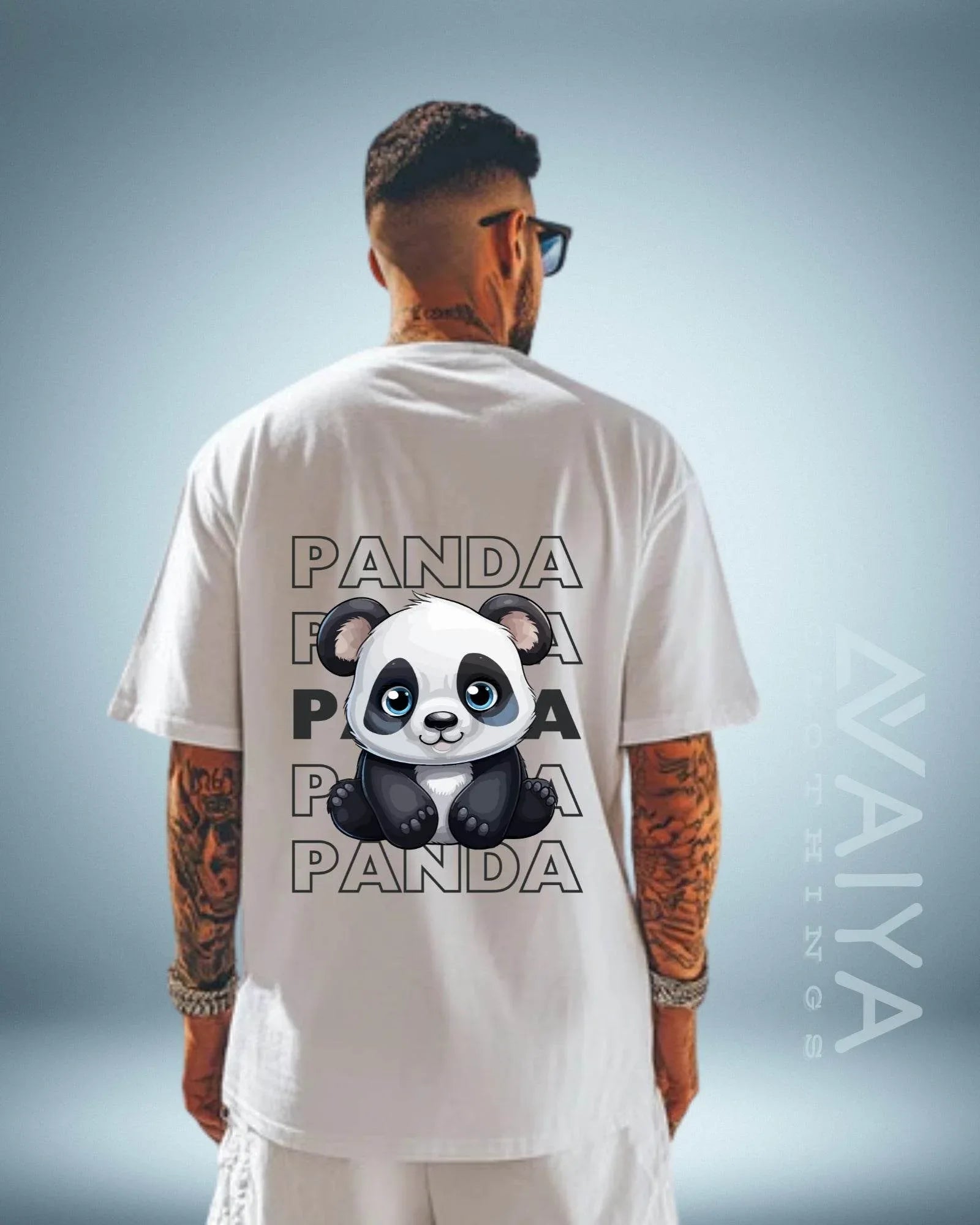 Panda Oversized T-Shirt | White | Premium Quality by AvaiYa - Avaiya Store