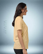 Supima Cotton T-Shirt for Men & Women | Beige - Avaiya Store
