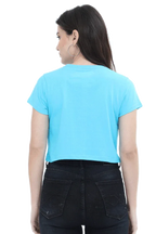 Believe | Women Crop Top | SkyBlue - Avaiya Clothings