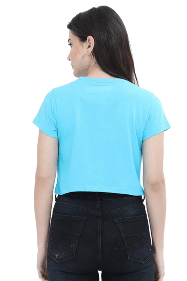 Believe | Women Crop Top | SkyBlue - Avaiya Store