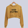 Keep Flying | Women’s Crop Hoodie | Mustard Yellow - Avaiya Store