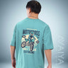 Motorcross Oversized T-Shirt | Mint | Premium Quality by AvaiYa | Unisex - Avaiya Store