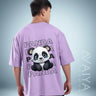 Panda Oversized T-Shirt | Lavender | Premium Quality by AvaiYa - Avaiya Store