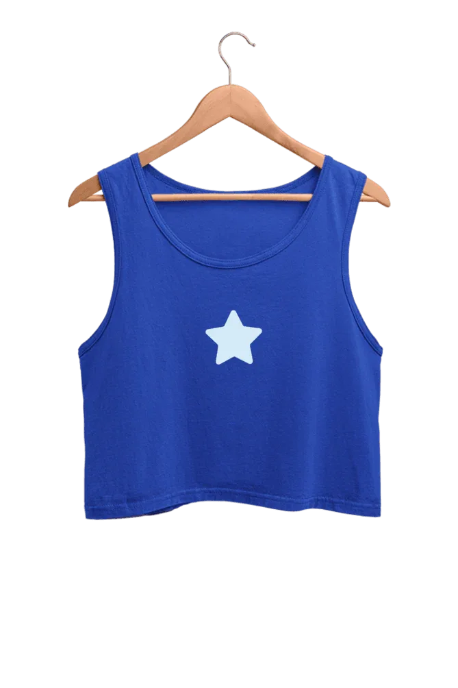 Star | Women’s Crop Tank | Royal Blue - Avaiya Store