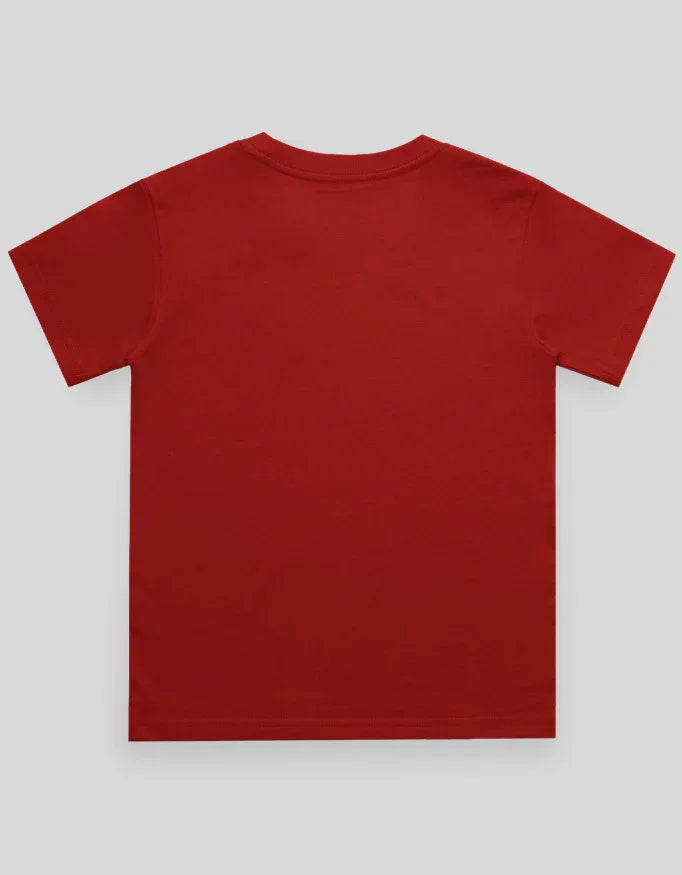 Crew Neck T-Shirt | 0-4 Yrs | For Both Girls & Boys | Red - Avaiya Store