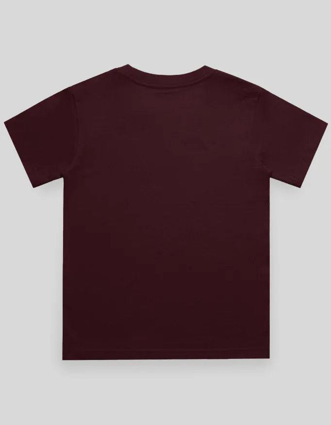Crew Neck T-Shirt | 0-4 Yrs | For Both Girls & Boys | Maroon - Avaiya Store