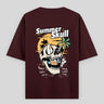 Summer Skull Oversized T-Shirt | Mint | Premium Quality by Avaiya | Unisex - Avaiya Store