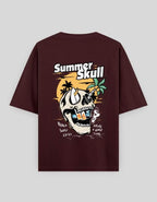 Summer Skull Oversized T-Shirt | Mint | Premium Quality by Avaiya | Unisex - Avaiya Store