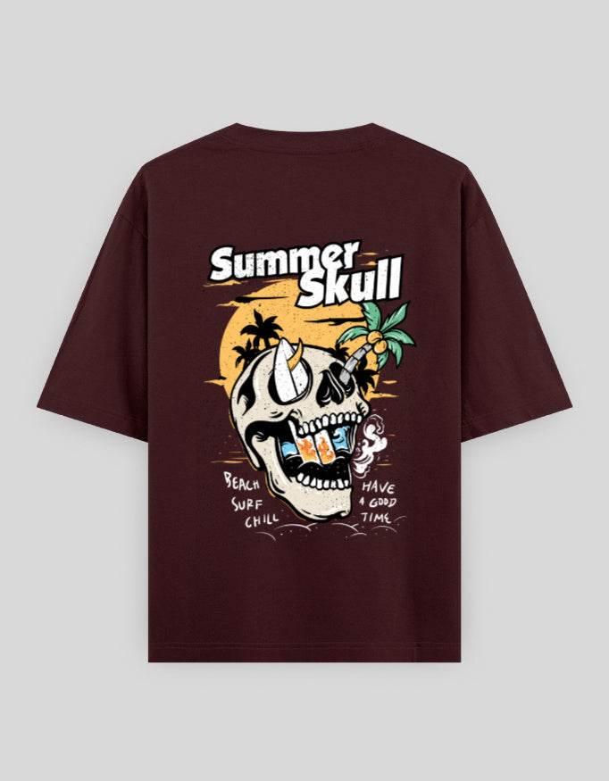 Summer Skull Oversized T-Shirt | Mint | Premium Quality by Avaiya | Unisex - Avaiya Store