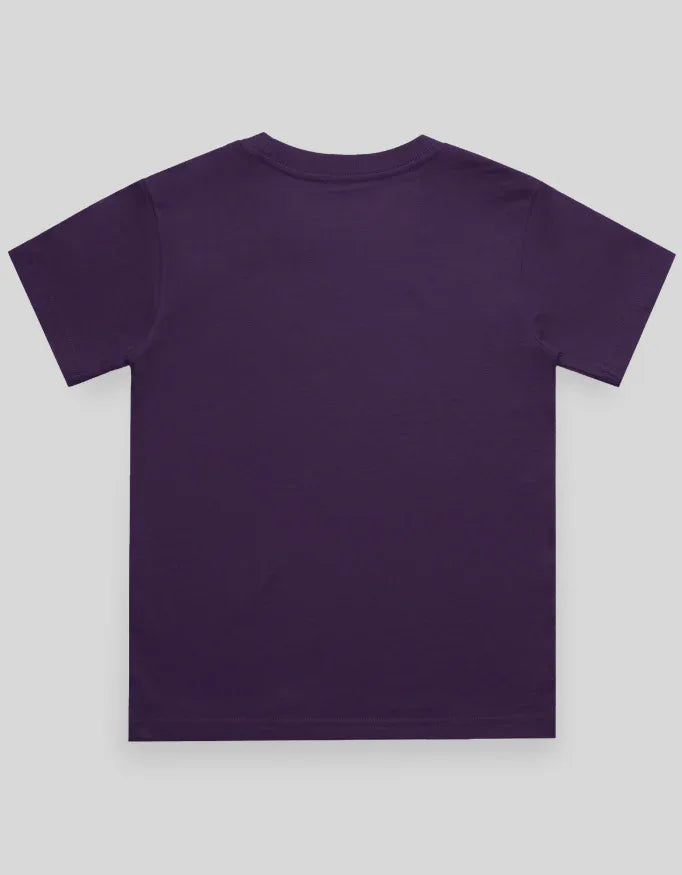 Crew Neck T-Shirt | 0-4 Yrs | For Both Girls & Boys | Purple - Avaiya Store