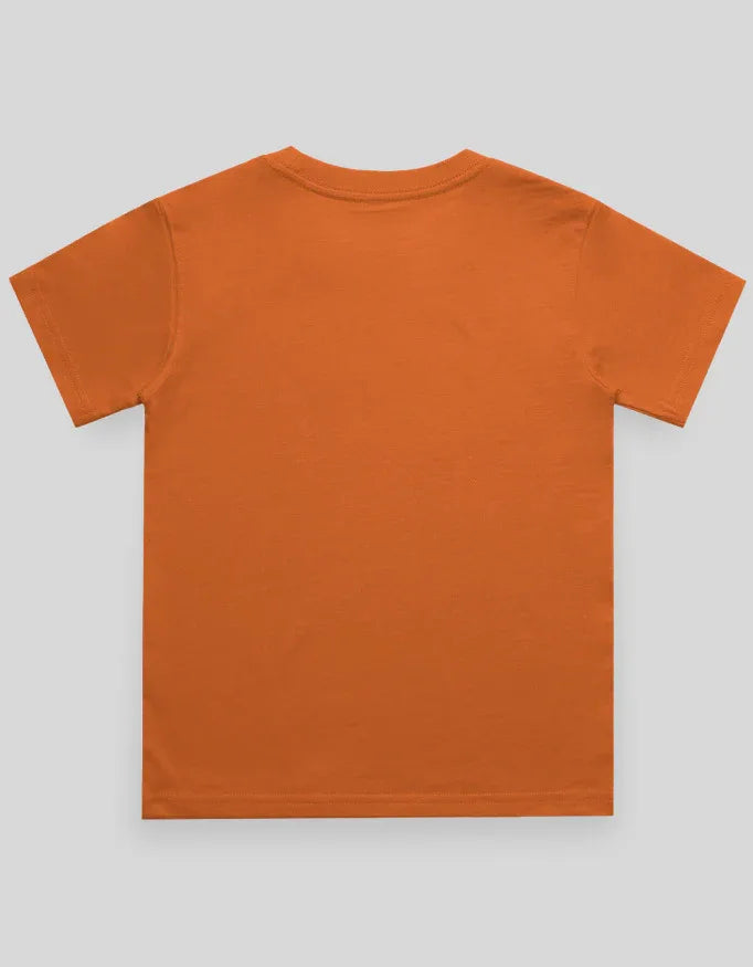 Crew Neck T-Shirt | 5-13 Yrs | For Both Girls & Boys | Orange - Avaiya Store