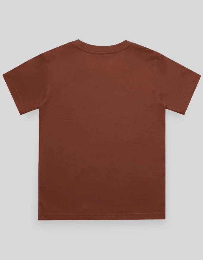Crew Neck T-Shirt | 0-4 Yrs | For Both Girls & Boys | Brick Red - Avaiya Store