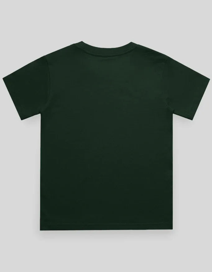Crew Neck T-Shirt | 0-4 Yrs | For Both Girls & Boys | Bottle Green - Avaiya Store