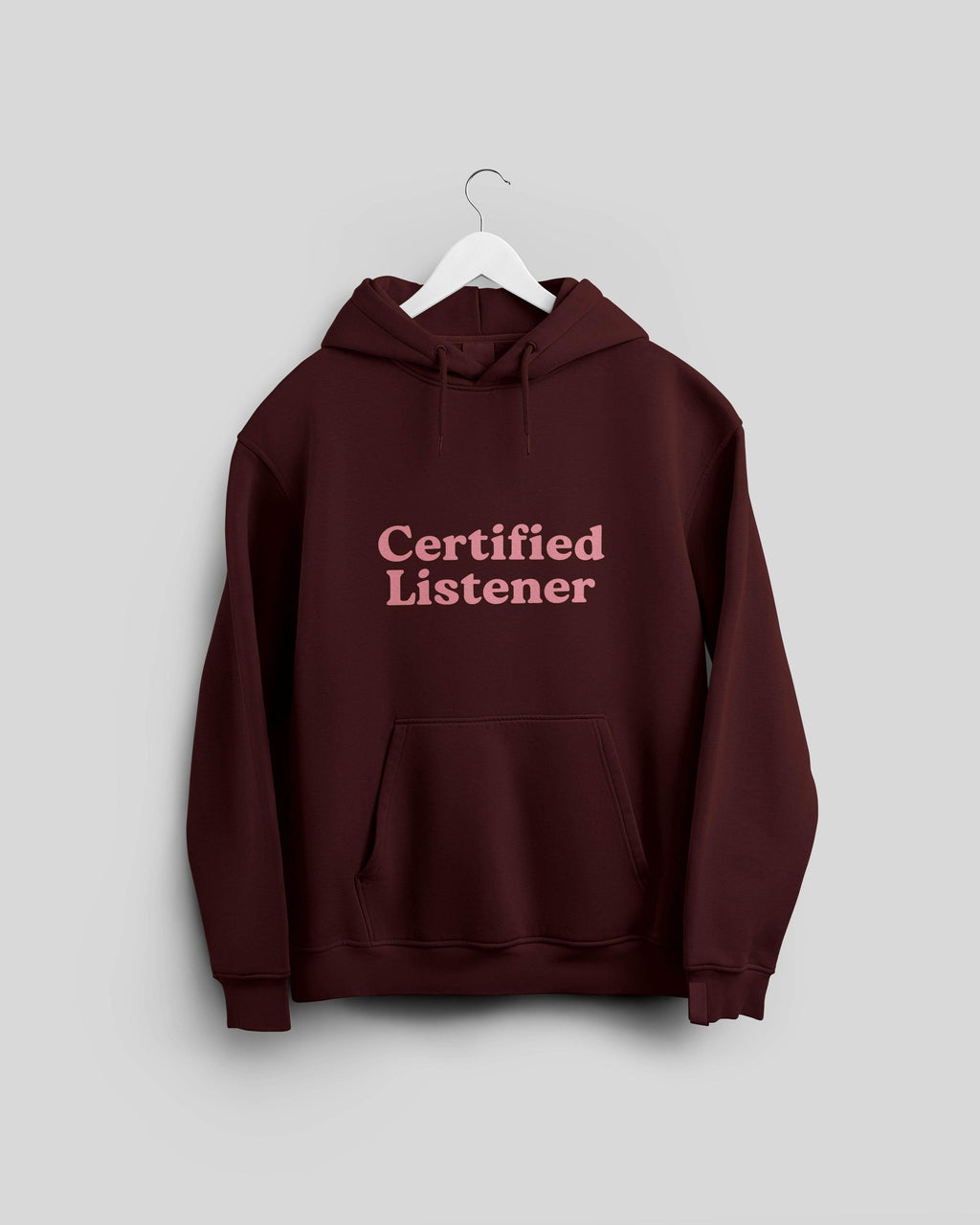 Certified Listener | Classic Comfort Hoodie | Unisex | Maroon - Avaiya Store