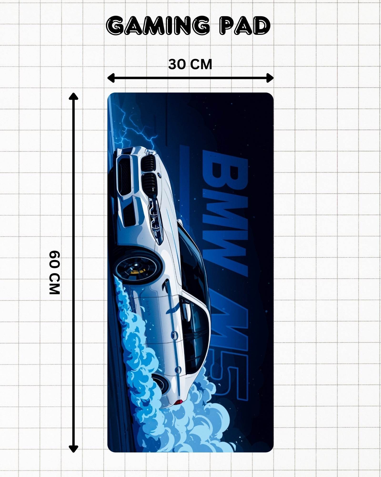 BMW Collection | Gaming Pad | E | 30*60 cm - Avaiya Clothings