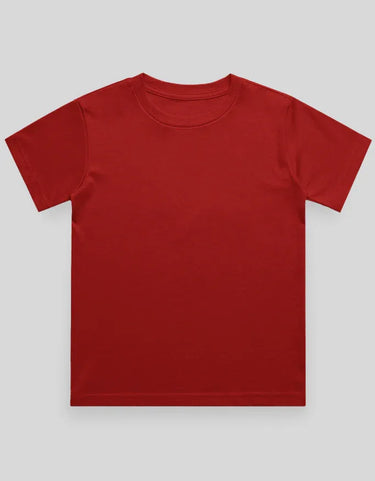 Crew Neck T-Shirt | 0-4 Yrs | For Both Girls & Boys | Red - Avaiya Store