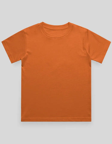 Crew Neck T-Shirt | 0-4 Yrs | For Both Girls & Boys | Orange - Avaiya Store