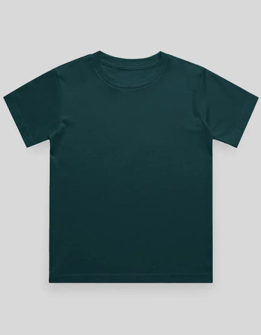 Crew Neck T-Shirt | 5-13 Yrs | For Both Girls & Boys | Petrol Blue - Avaiya Store