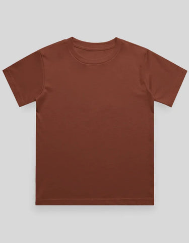 Crew Neck T-Shirt | 0-4 Yrs | For Both Girls & Boys | Brick Red - Avaiya Store