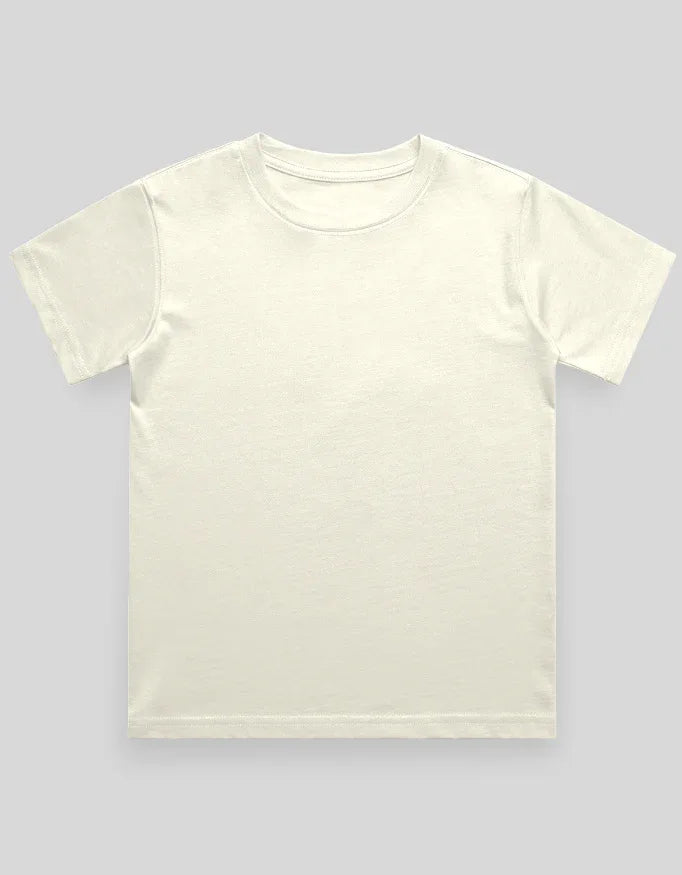 Crew Neck T-Shirt | 0-4 Yrs | For Both Girls & Boys | Off-White - Avaiya Store