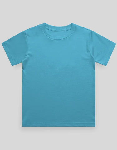 Crew Neck T-Shirt | 5-13 Yrs | For Both Girls & Boys | SkyBlue - Avaiya Store