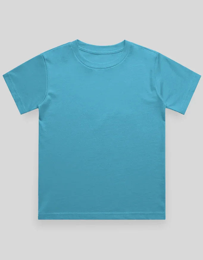 Crew Neck T-Shirt | 0-4 Yrs | For Both Girls & Boys | Sky Blue - Avaiya Store