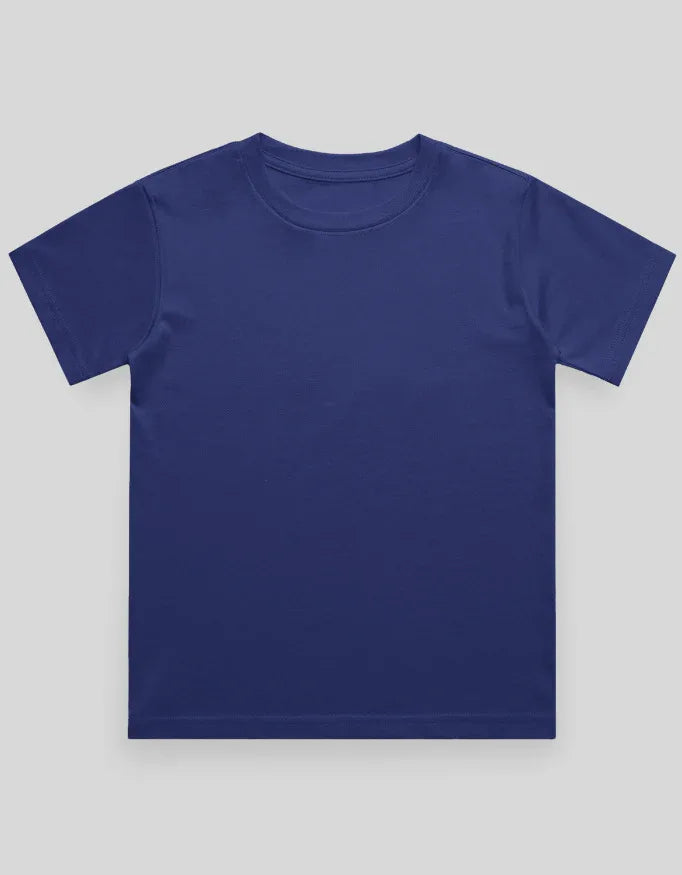 Crew Neck T-Shirt | 0-4 Yrs | For Both Girls & Boys | Royal Blue - Avaiya Store