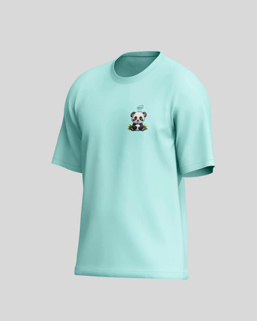 Panda Oversized T-Shirt | Mint | Premium Quality by AvaiYa - Avaiya Store