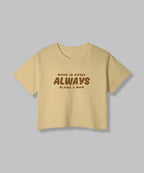 When In Doubt | Women Crop Top | Beige - Avaiya Store