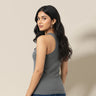 Plain Charcoal Melange Women's Tank Top - Avaiya Store