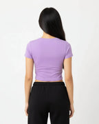 Plain Lavender Baby Tee For Women - Avaiya Store