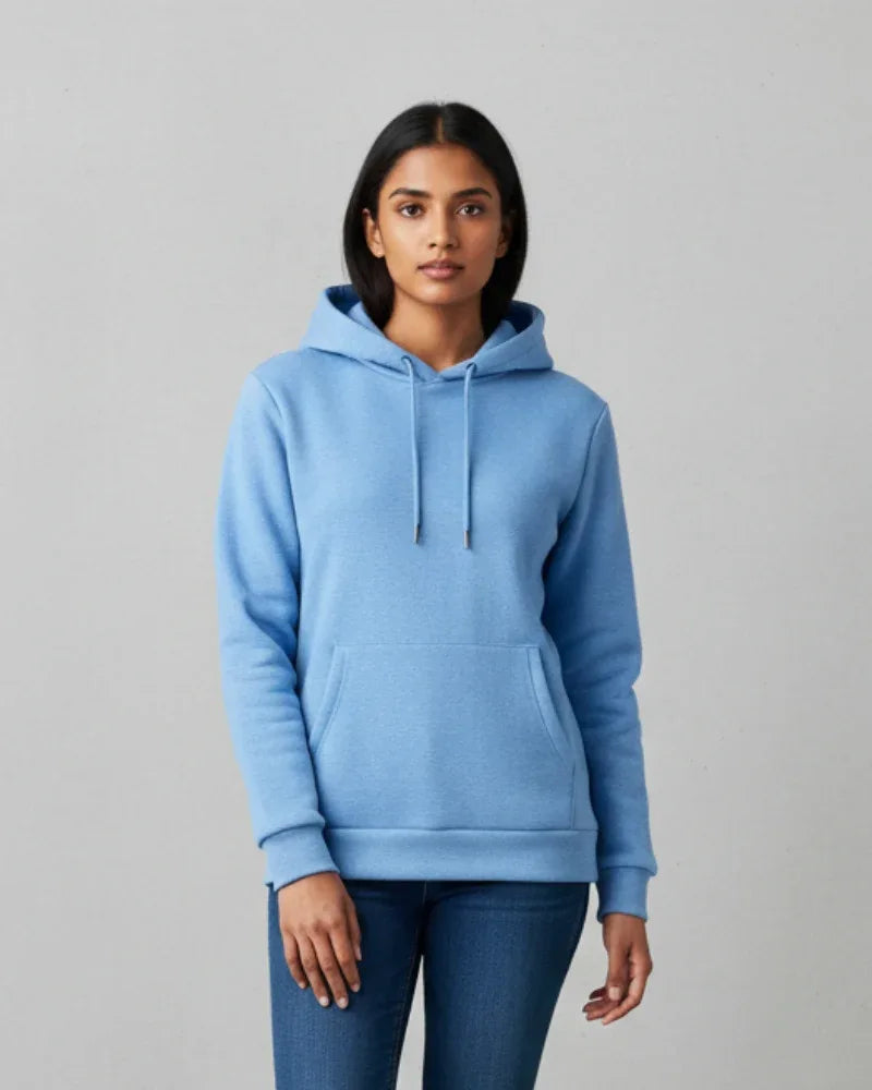 Plain Baby Blue Classic Hoodie | For Man And Woman - Avaiya Store