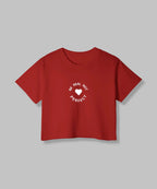 Be Real Not Perfect | Women Crop Top | Red - Avaiya Store