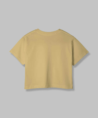 Good Girl | Women Crop Top | Beige - Avaiya Store