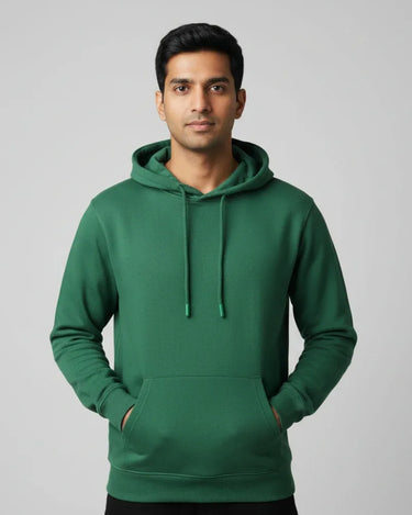 Plain Bottle Green Classic Hoodie | For Man And Woman - Avaiya Store