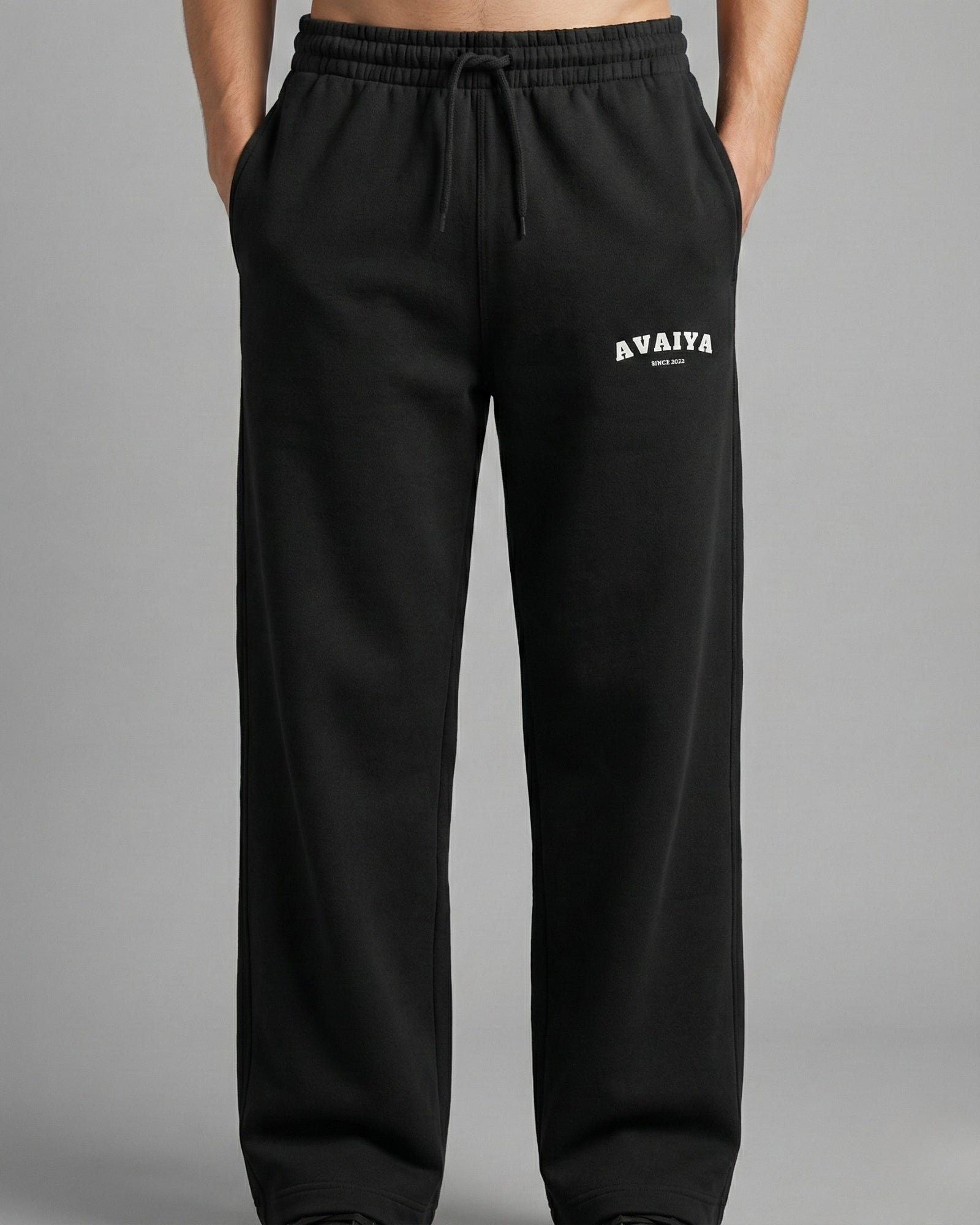 Avaiya's Black Sweatpants For Both Man & Women | Bk2 | Loose-fit