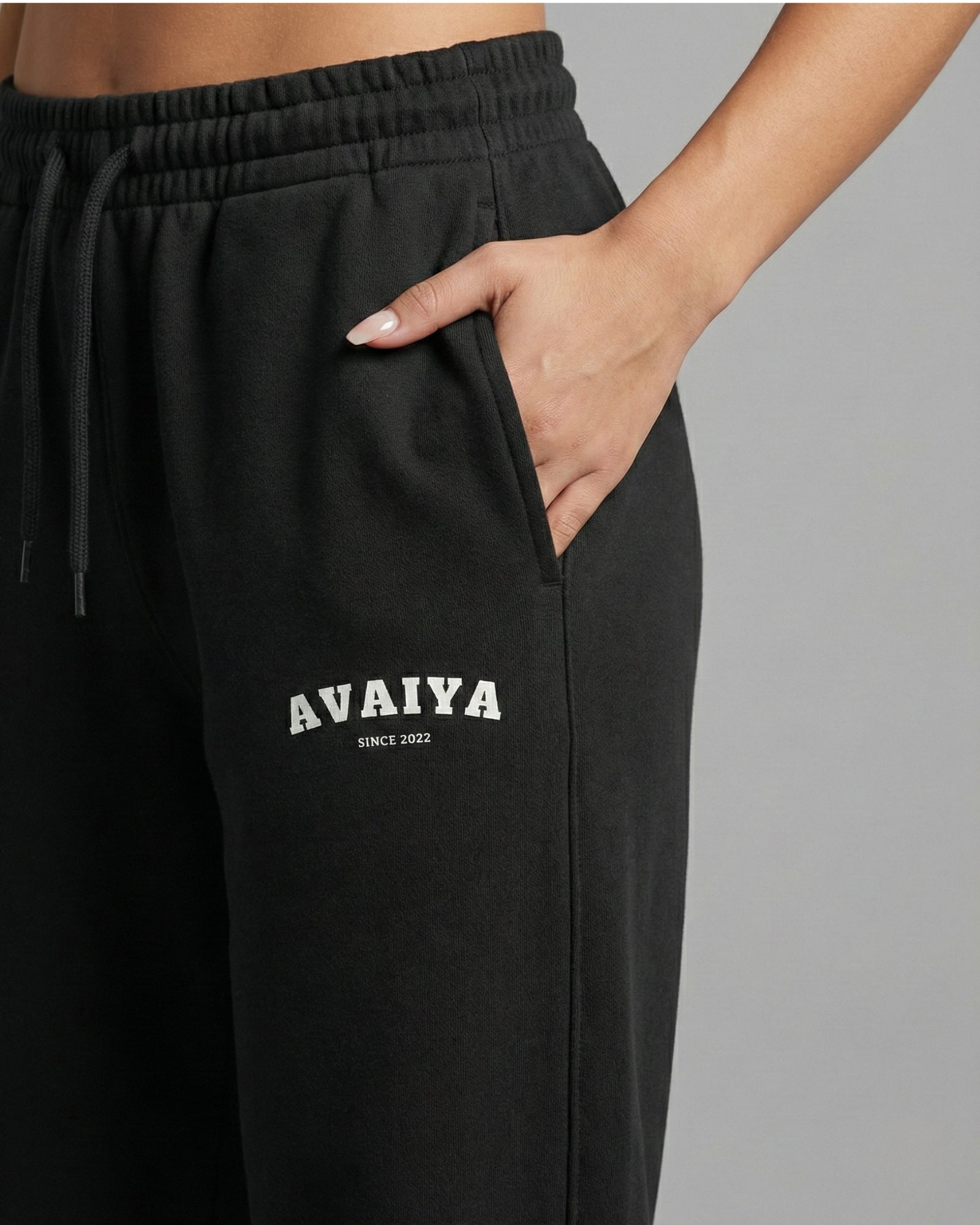 Avaiya's Black Sweatpants For Both Man & Women | Bk2 | Loose-fit