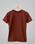 Plain Classic T-Shirt | For Man & Woman | Brick Red - Avaiya Store