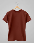 Plain Classic T-Shirt | For Man & Woman | Brick Red - Avaiya Store