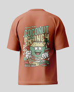 Coconut Crunch Oversized T-Shirt | Coral | Premium Quality by AvaiYa | Unisex - Avaiya Store