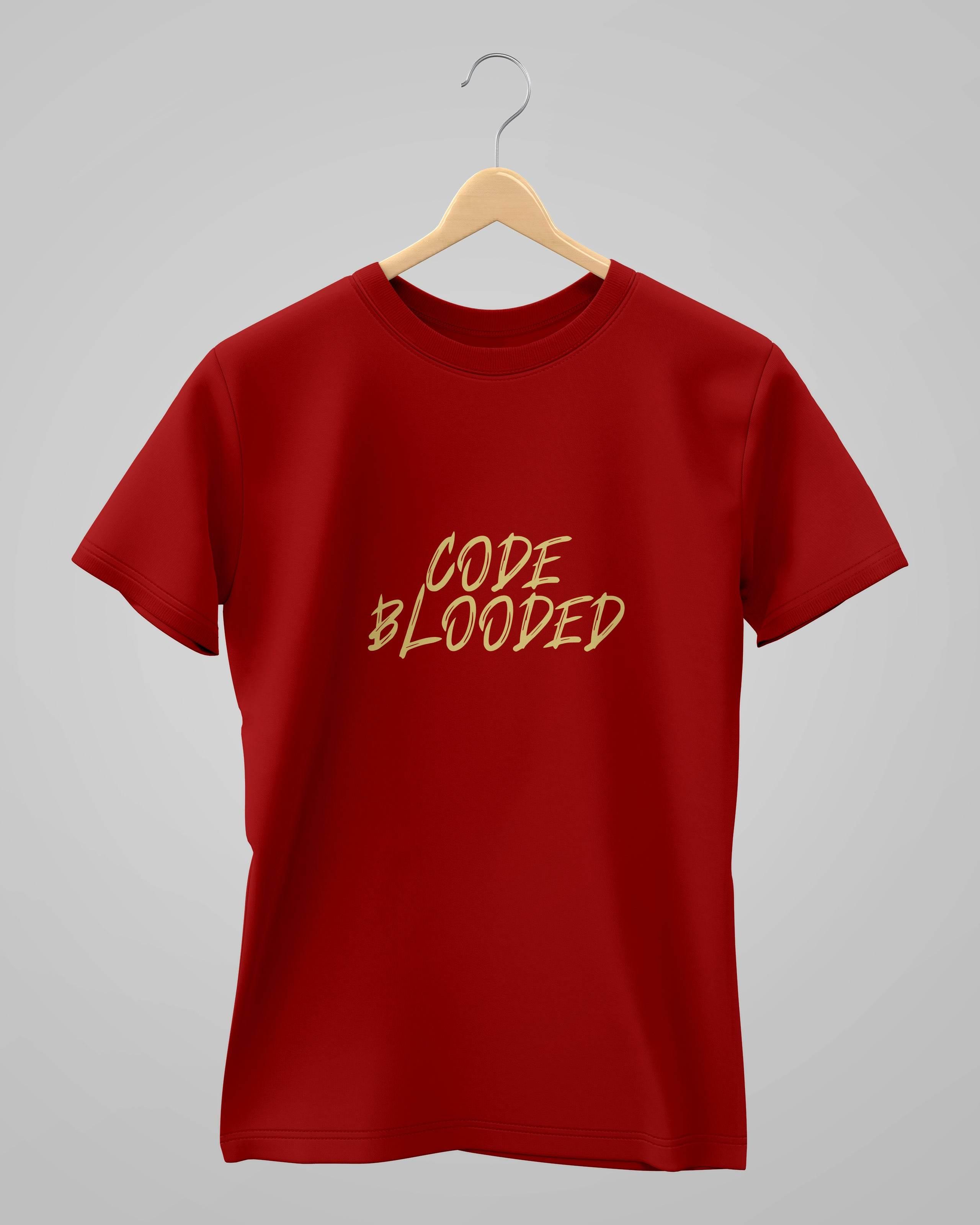 Code Blooded | Red | Classic T-Shirt | For Man And Woman - Avaiya Store