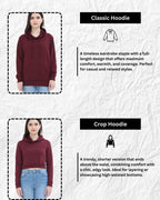 IDK Women’s Crop Hoodie | Black - Avaiya Clothings