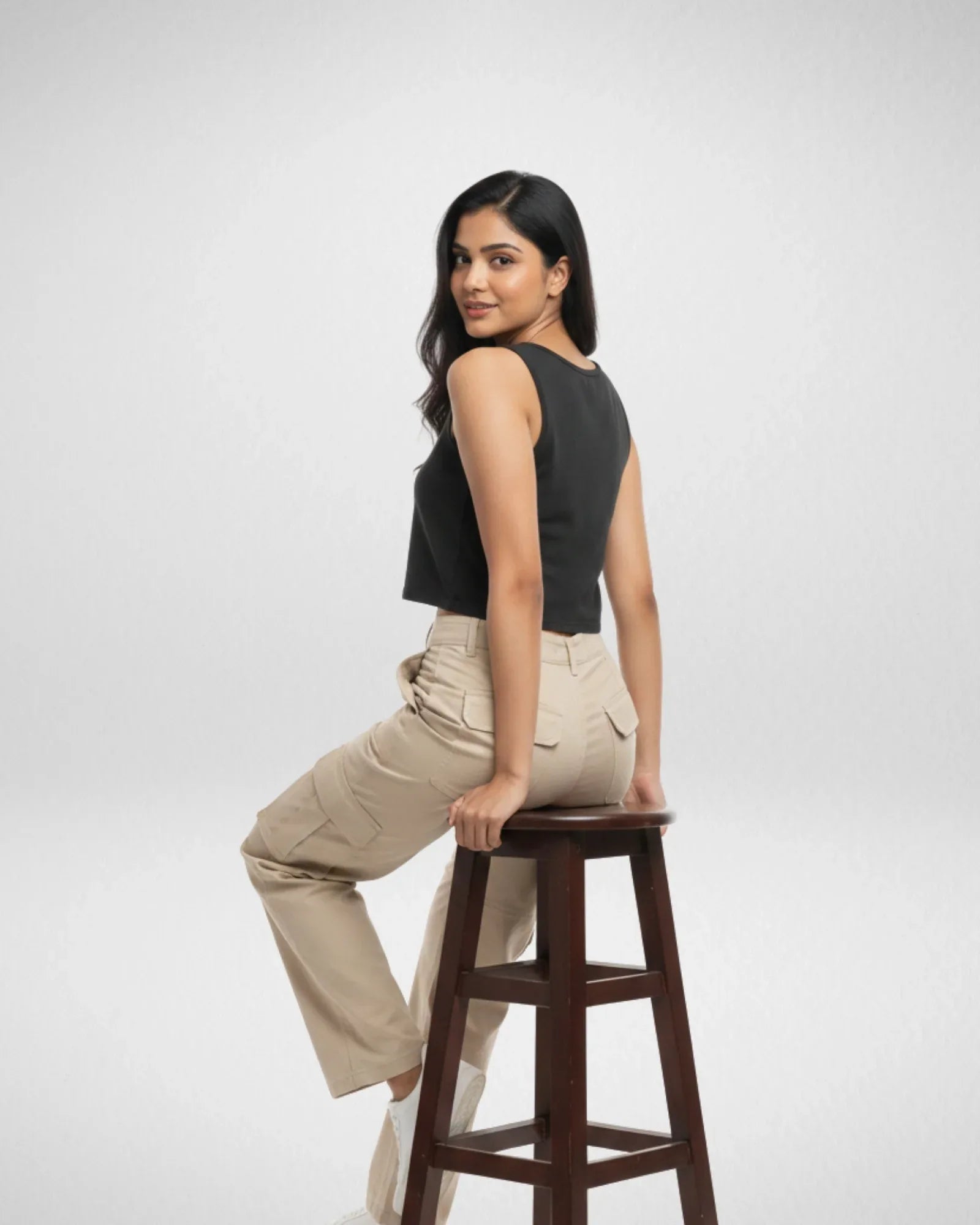 Star | Women’s Crop Tank | Black