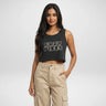 Cozy Vibes | Women’s Crop Tank | Black - Avaiya Store