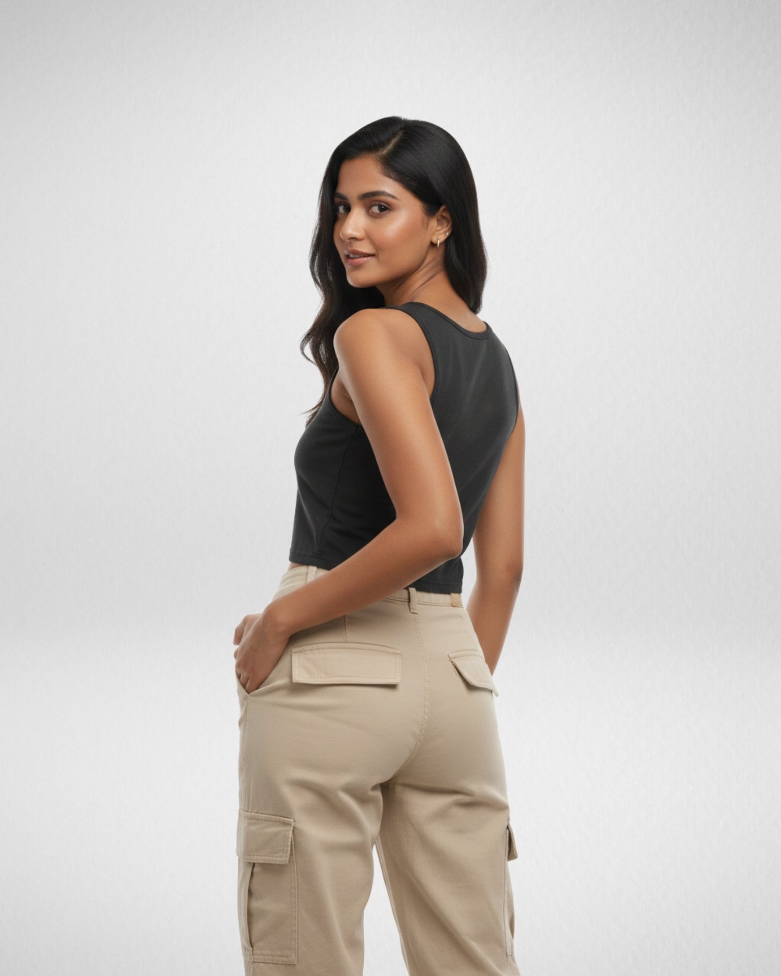 Spring is Here | Women’s Crop Tank | Black