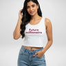 Future Millionaire | Women’s Crop Tank | White - Avaiya Store