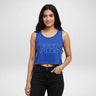 Cozy Vibes | Women’s Crop Tank | Royal Blue - Avaiya Store