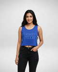 Cozy Vibes | Women’s Crop Tank | Royal Blue