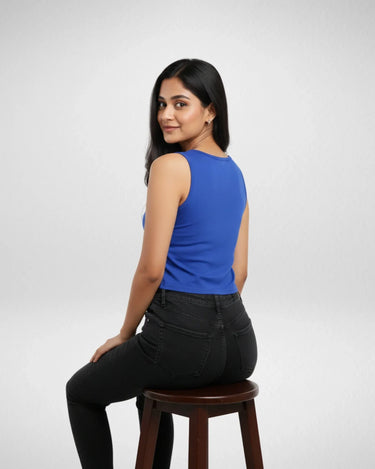 Future Millionaire | Women’s Crop Tank | Royal Blue - Avaiya Store