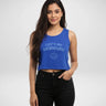 Let's Be Mermaids | Women’s Crop Tank | Royal Blue - Avaiya Store